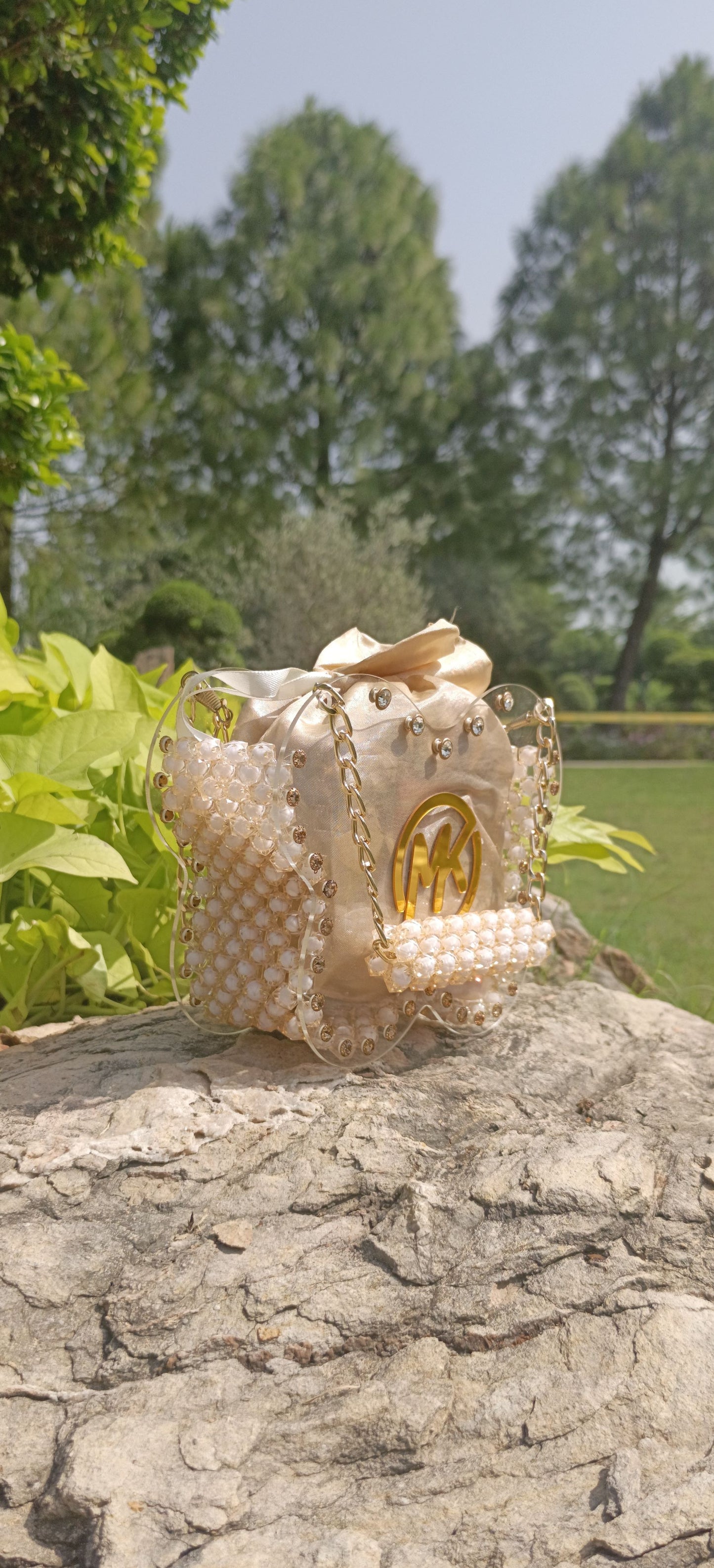 Butterfly Shape, Pearl & Acrylic Purse