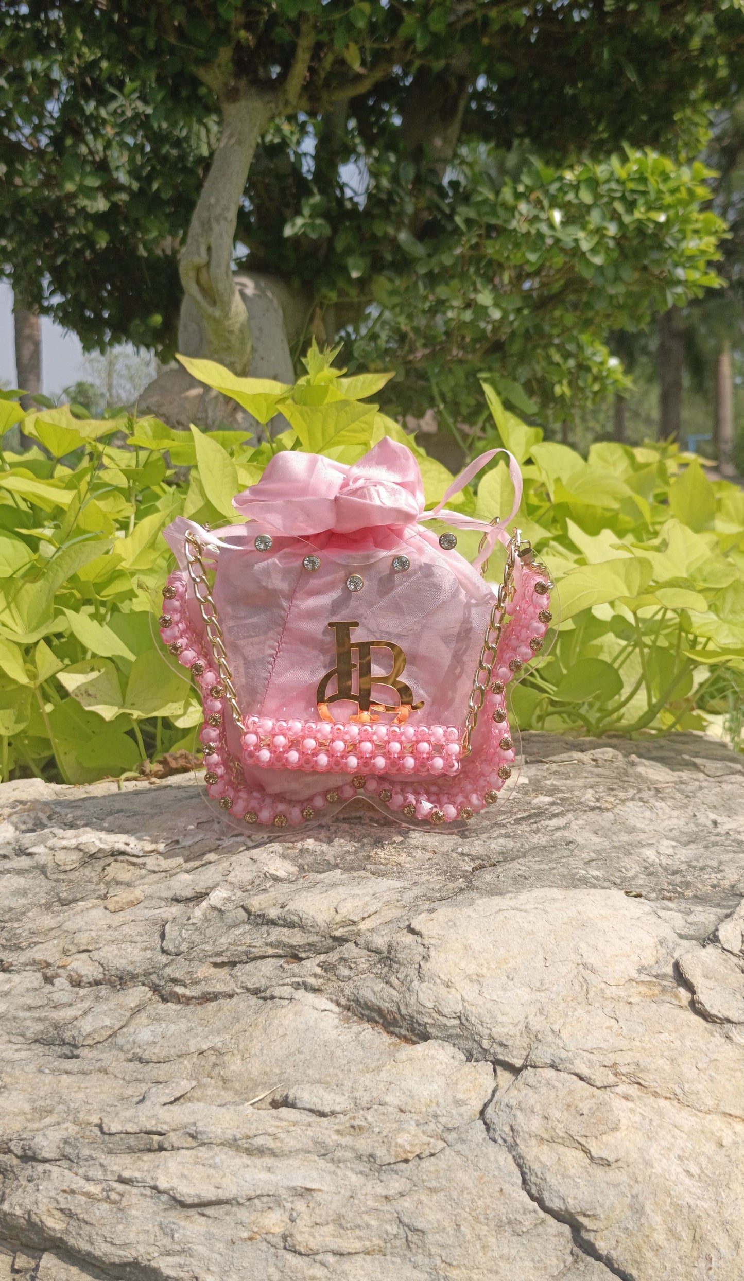 Butterfly Shape, Pearl & Acrylic Purse