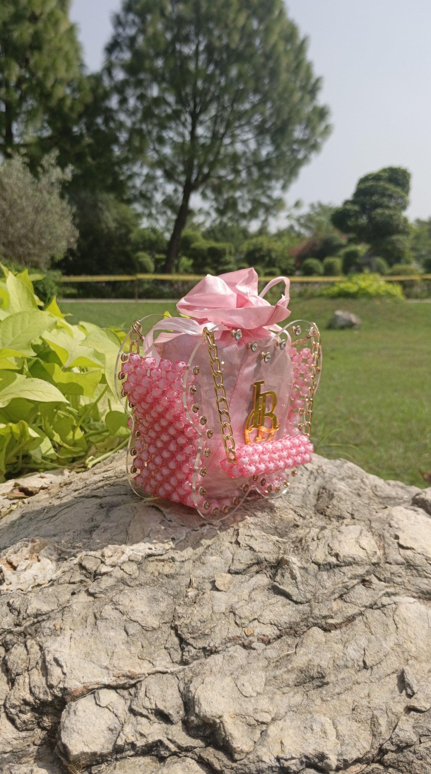Butterfly Shape, Pearl & Acrylic Purse