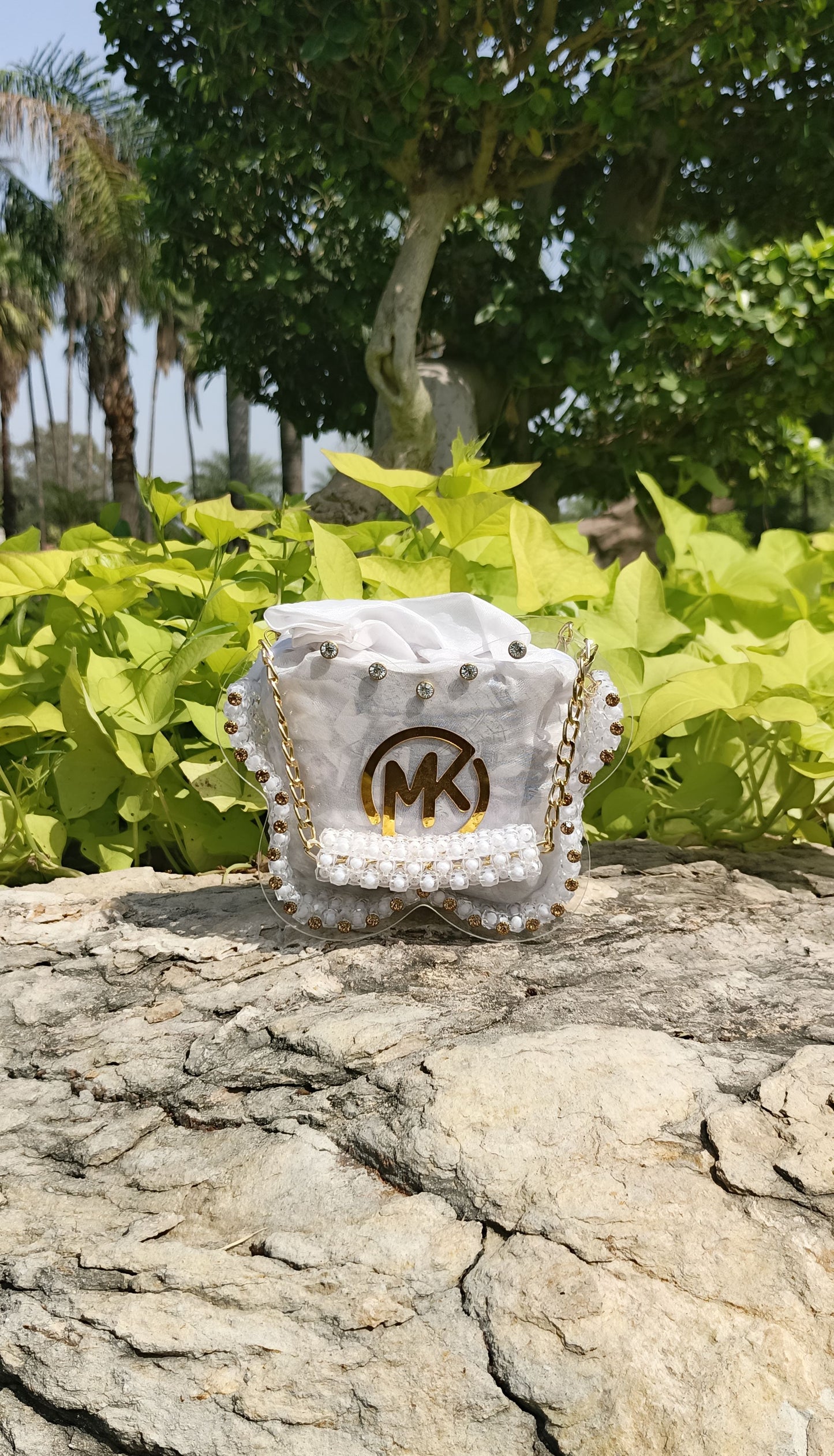 Butterfly Shape, Pearl & Acrylic Purse
