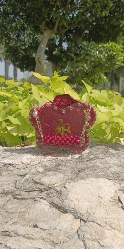 Butterfly Shape, Pearl & Acrylic Purse