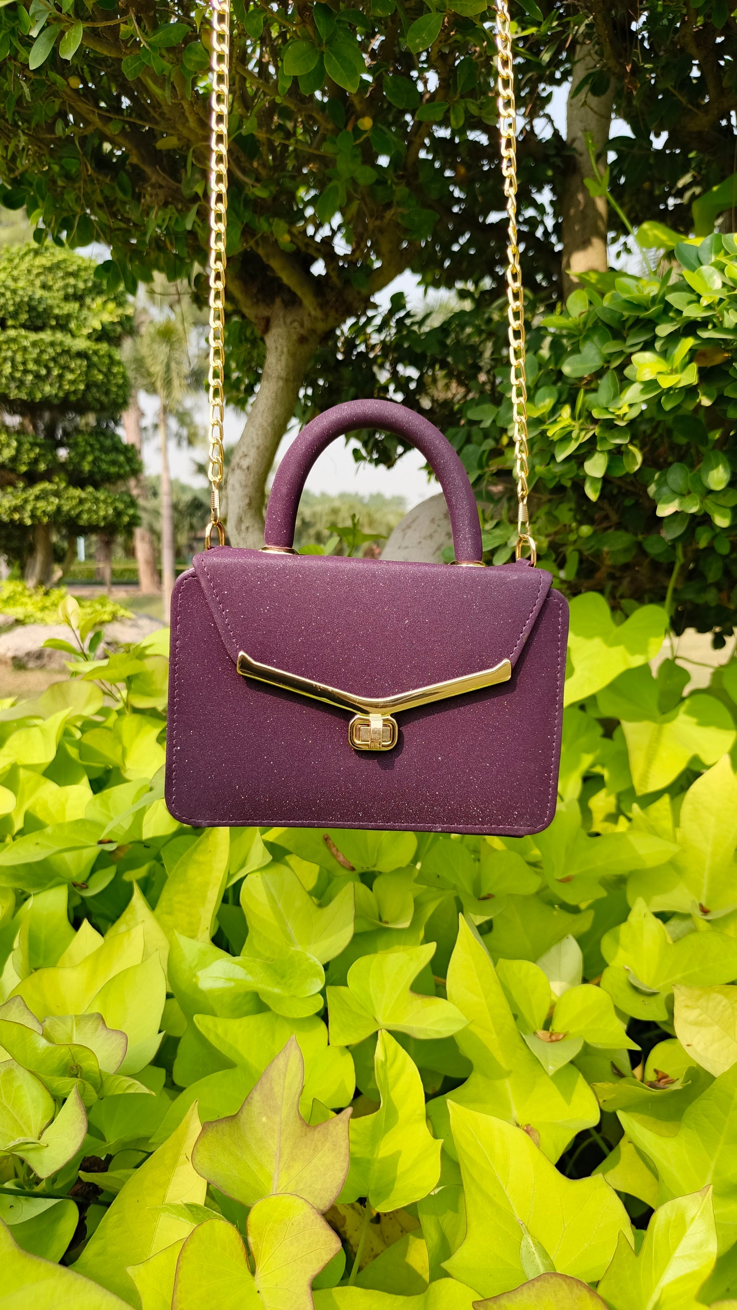 Shine Wooden Purse