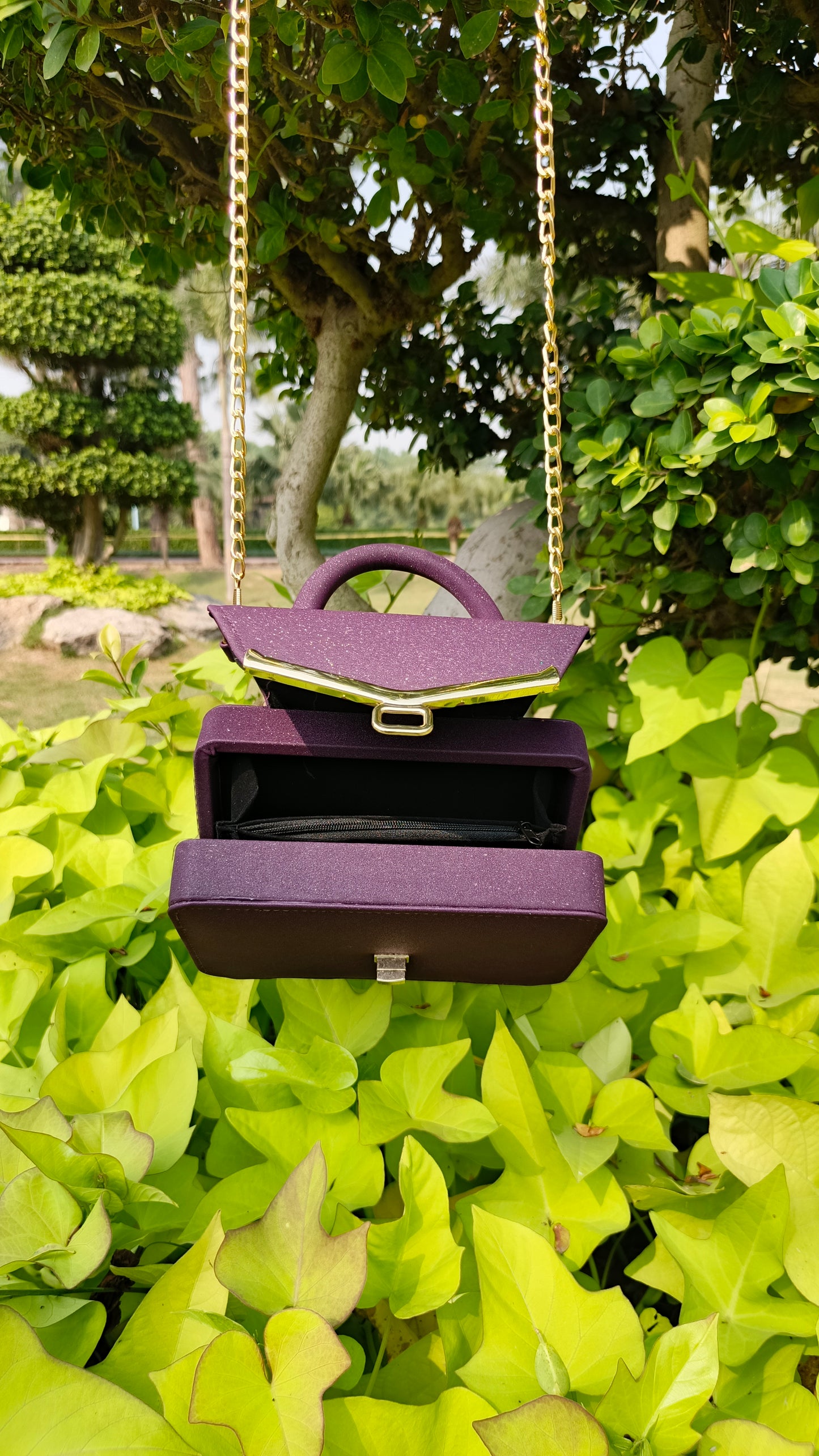 Shine Wooden Purse