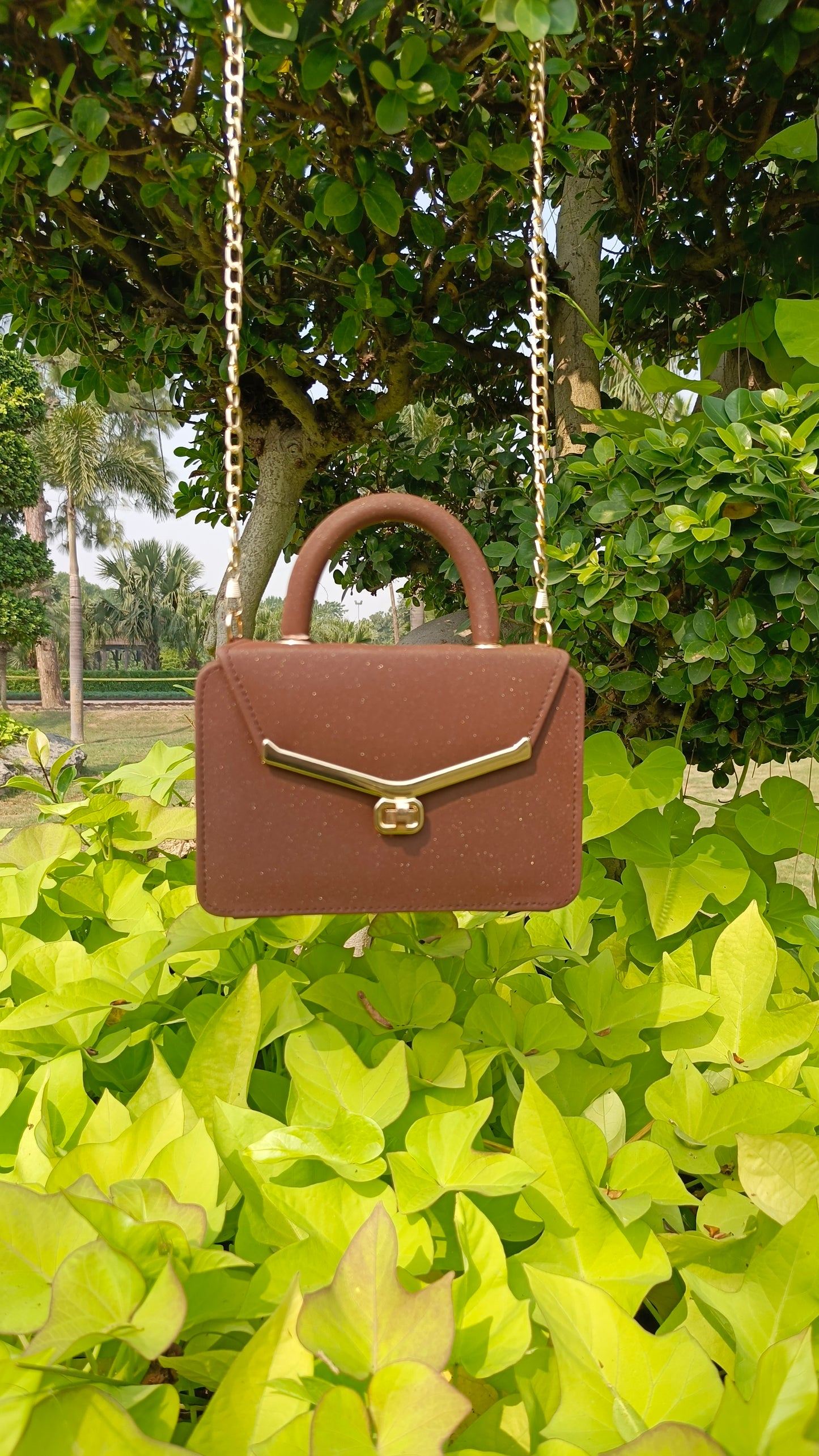 Shine Wooden Purse