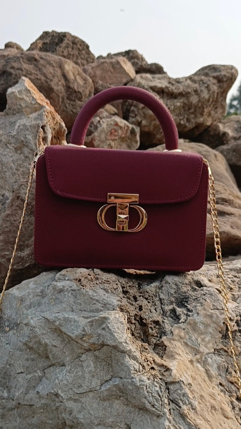 Luxury Style Wooden Purse