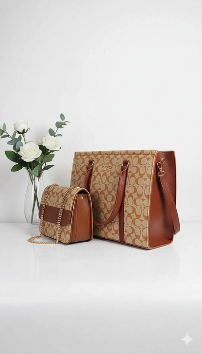 Stylish Tote Bag with Shoulder Bag