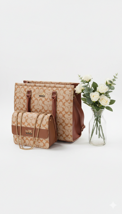 Stylish Tote Bag with Shoulder Bag