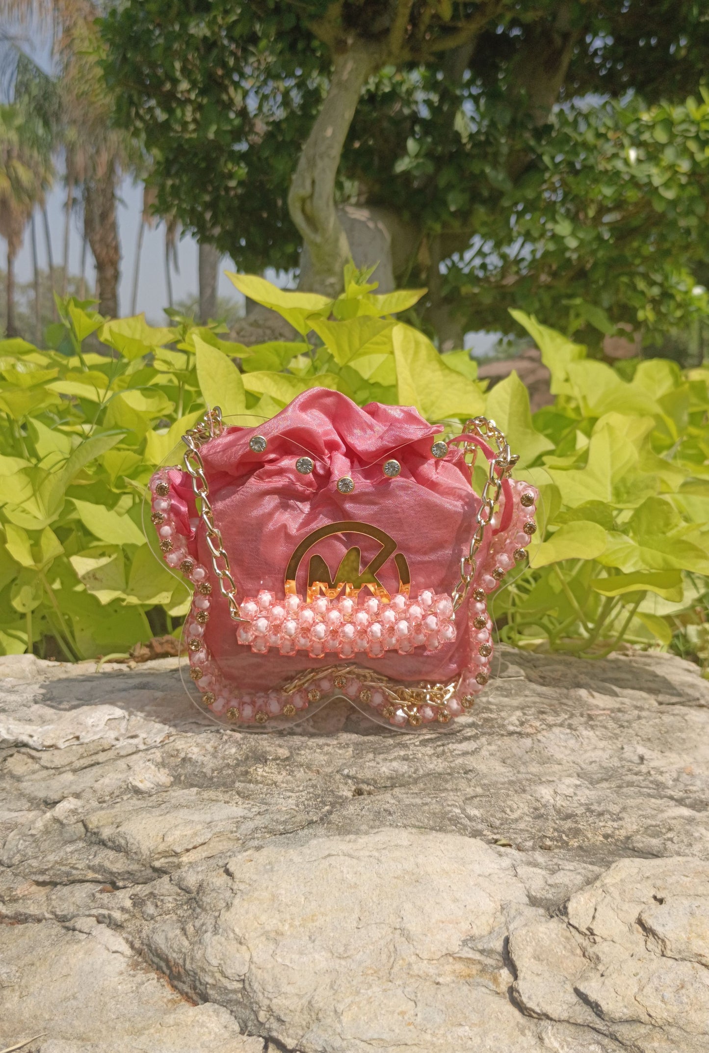 Butterfly Shape, Pearl & Acrylic Purse
