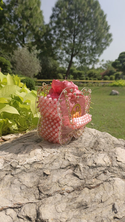 Butterfly Shape, Pearl & Acrylic Purse